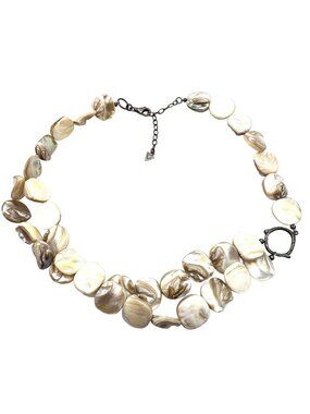 Retired Silpada MOP Mother of Pearl 925 Sterling Silver Necklace 18-20" N1825
